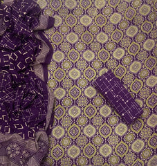 Block Print Elegant Cotton Suit - Yanchi
