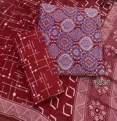 Block Print Elegant Cotton Suit - Yanchi