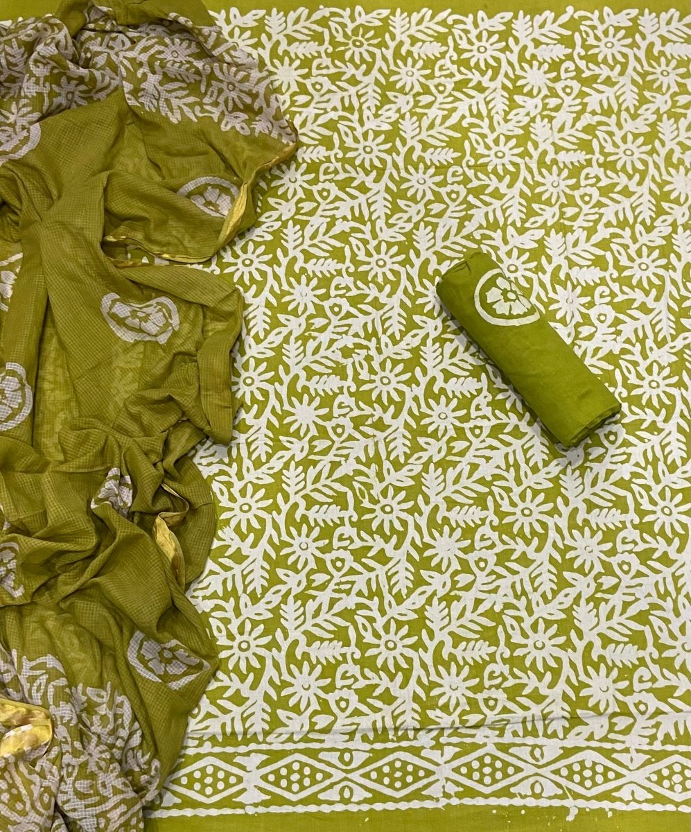 Block Print Elegant Cotton Suit Set - Yanchi