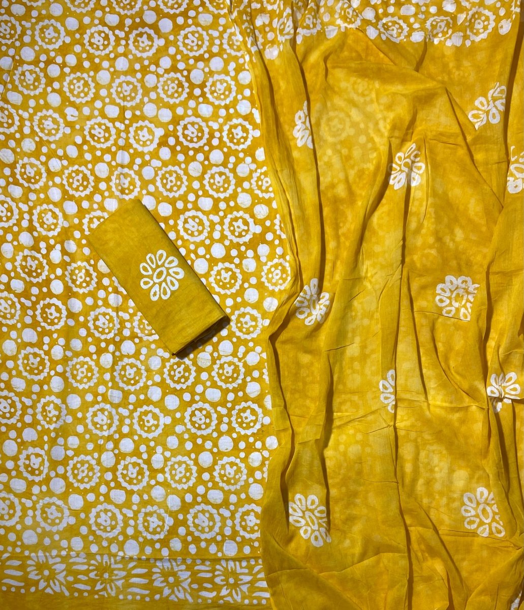 Block Print Elegant Cotton Suit Set - Yanchi