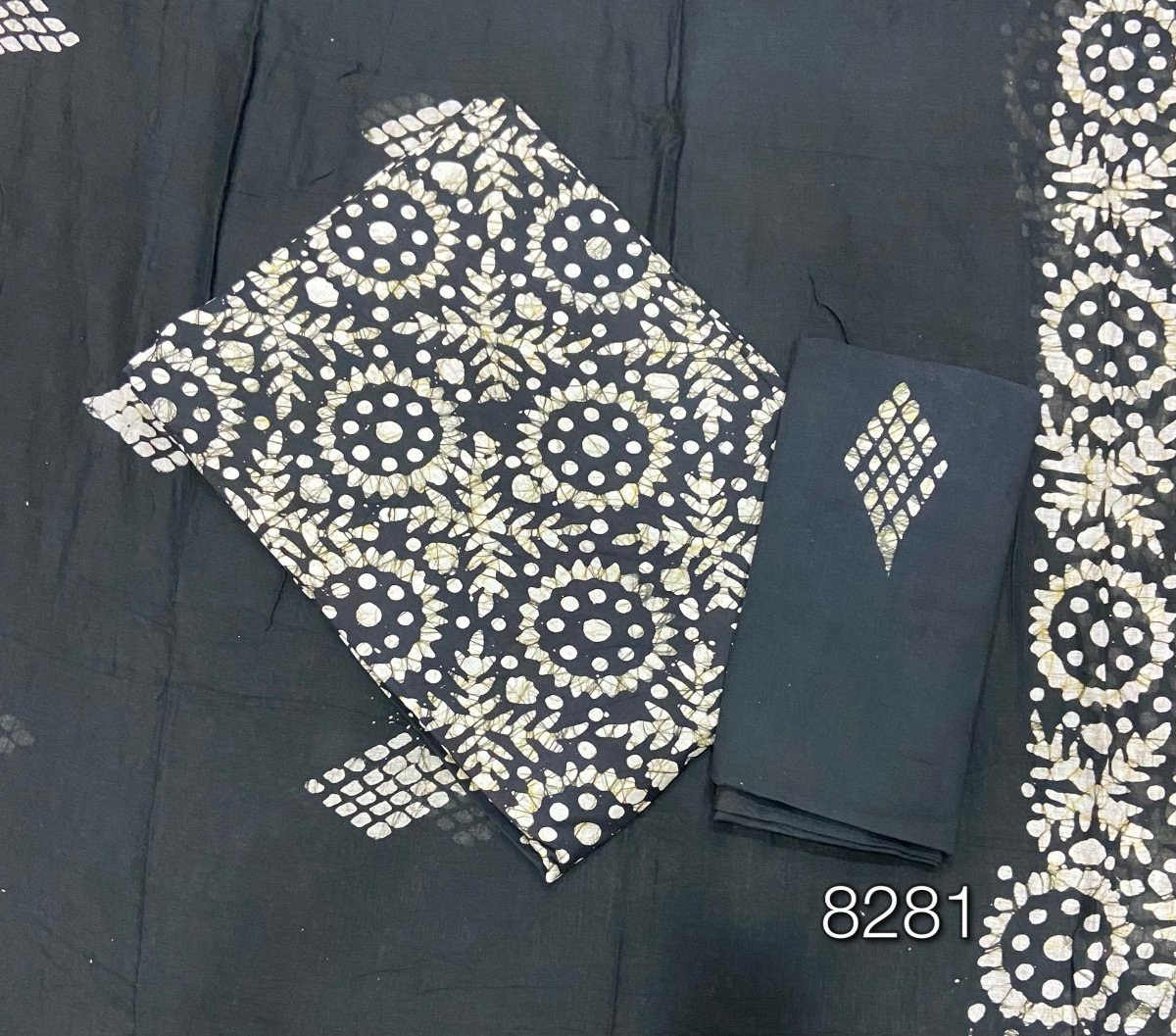 Block Print Elegant Cotton Suit Set - Yanchi