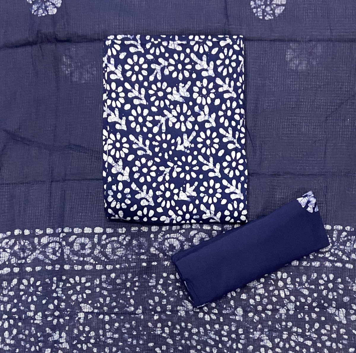 Block Print Elegant Cotton Suit Set - Yanchi