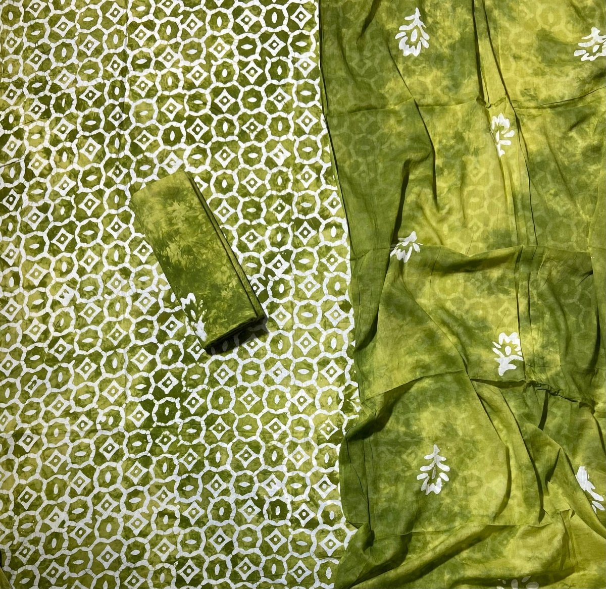 Block Print Elegant Cotton Suit Set - Yanchi