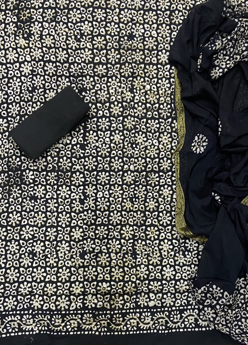 Block Print Elegant Cotton Suit Set - Yanchi