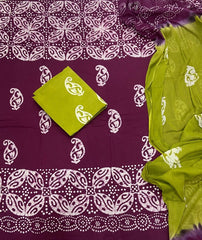 Block Print Elegant Cotton Suit Set - Yanchi