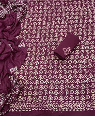 Block Print Elegant Cotton Suit Set - Yanchi