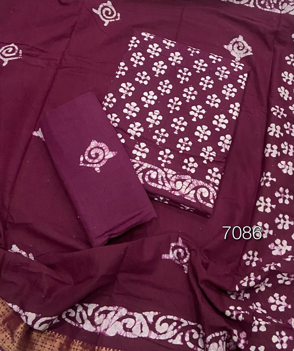 Block Print Elegant Cotton Suit Set - Yanchi