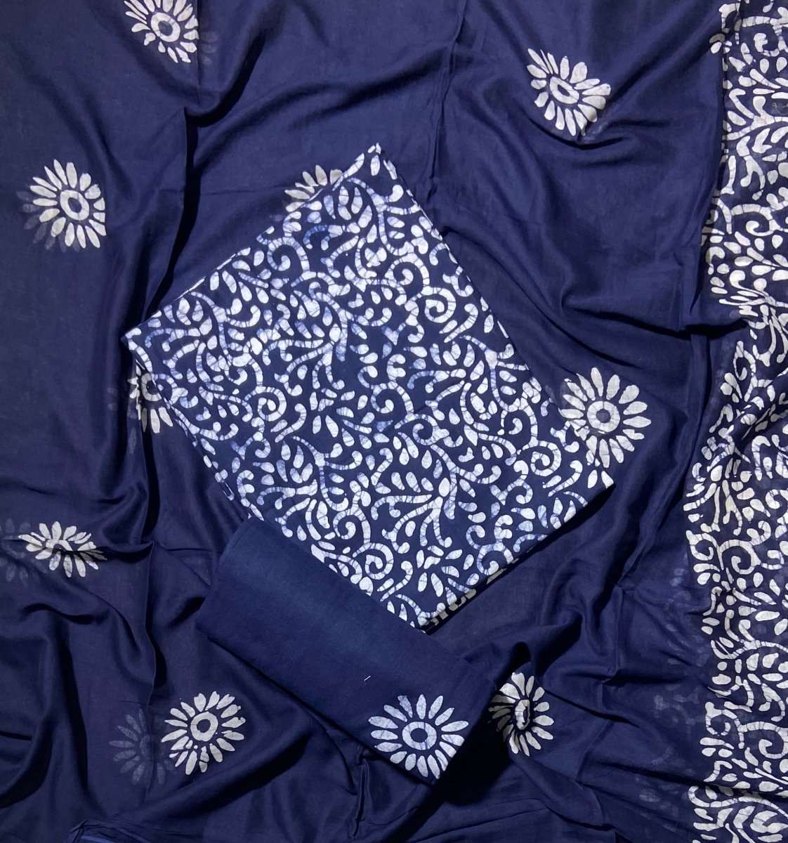 Block Print Elegant Cotton Suit Set - Yanchi