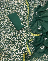 Block Print Elegant Cotton Suit Set - Yanchi