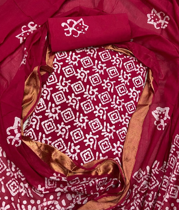 Block Print Elegant Cotton Suit Set - Yanchi