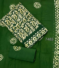 Block Print Elegant Cotton Suit Set - Yanchi