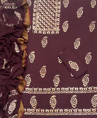 Block Print Elegant Cotton Suit Set - Yanchi