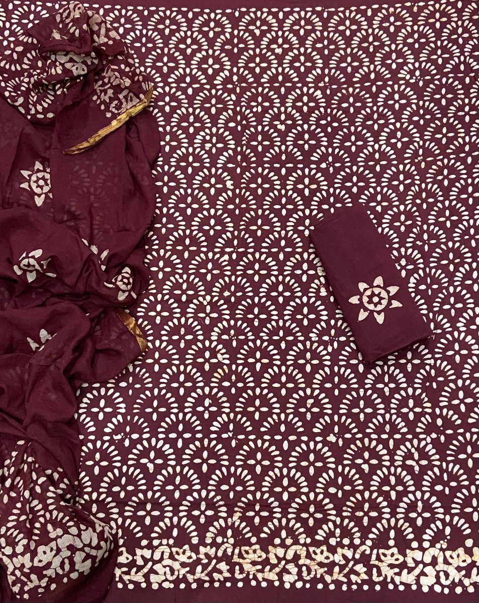 Block Print Elegant Cotton Suit Set - Yanchi