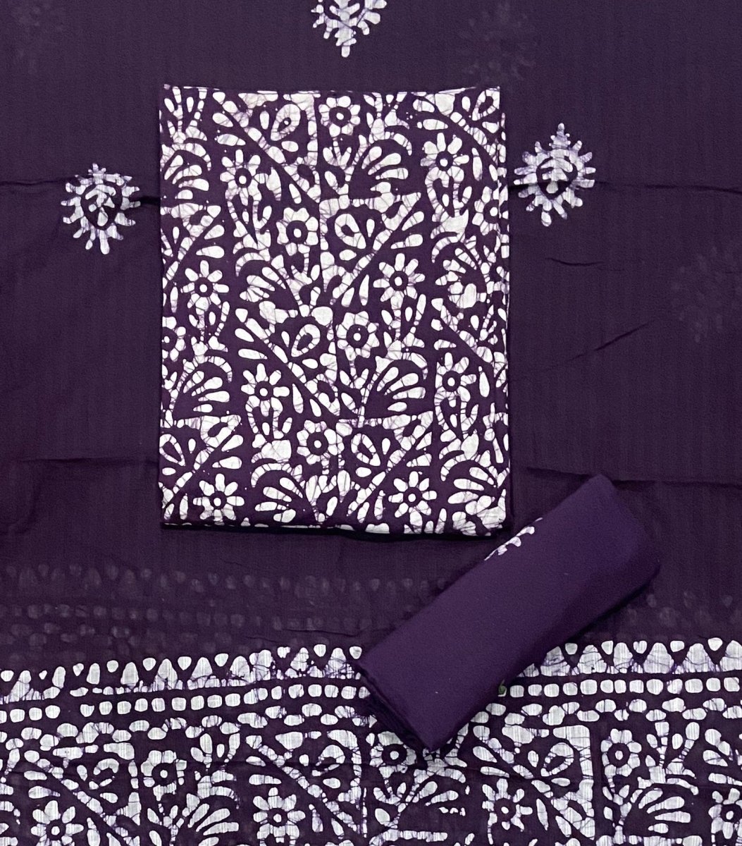 Block Print Elegant Cotton Suit Set - Yanchi