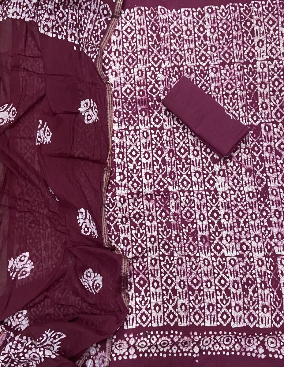 Block Print Elegant Cotton Suit Set - Yanchi