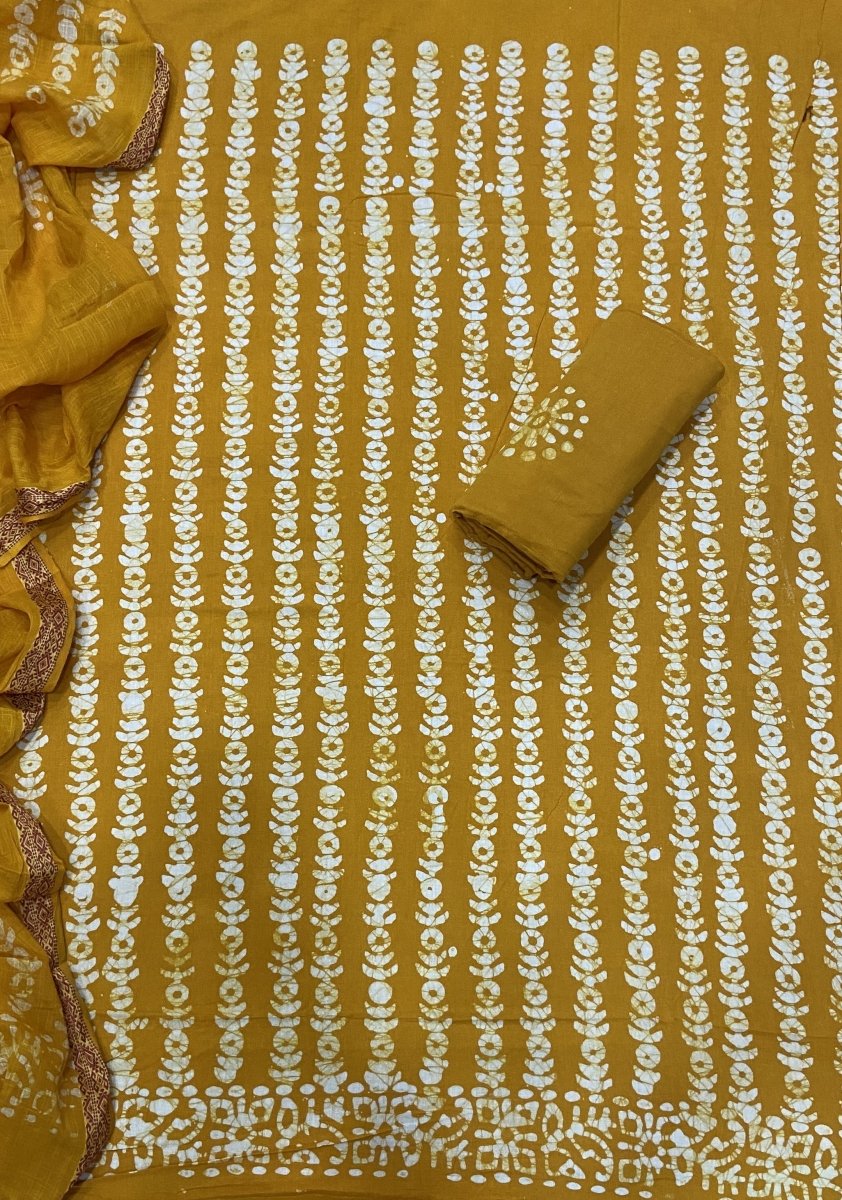Block Print Elegant Cotton Suit Set - Yanchi