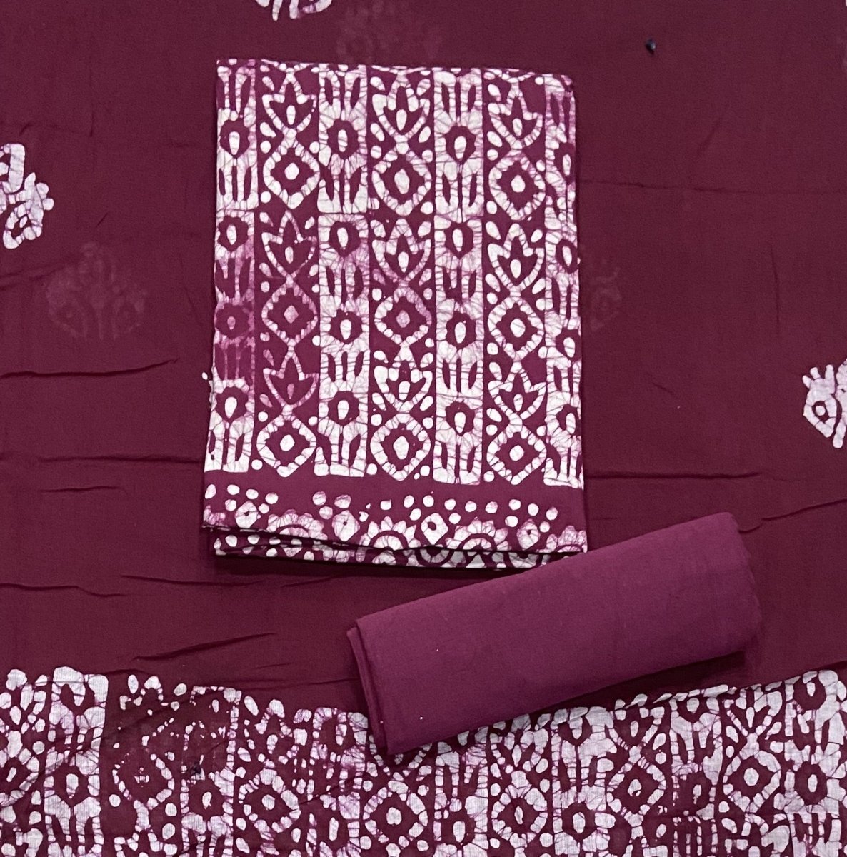 Block Print Elegant Cotton Suit Set - Yanchi