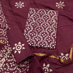 Block Print Elegant Cotton Suit Set - Yanchi