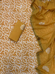Block Print Elegant Cotton Suit Set - Yanchi