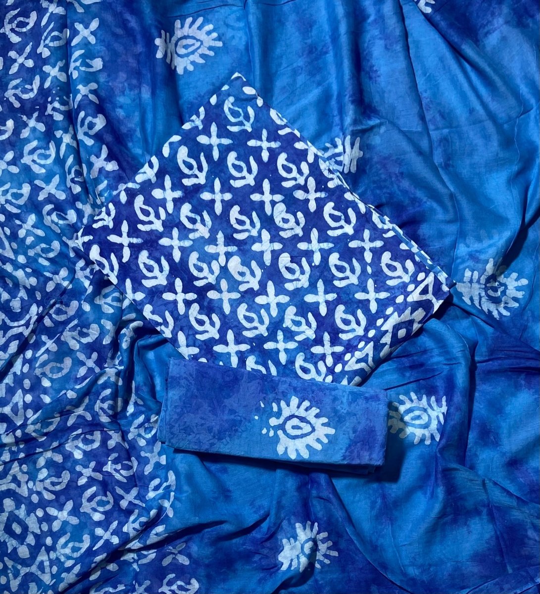 Block Print Elegant Cotton Suit Set - Yanchi