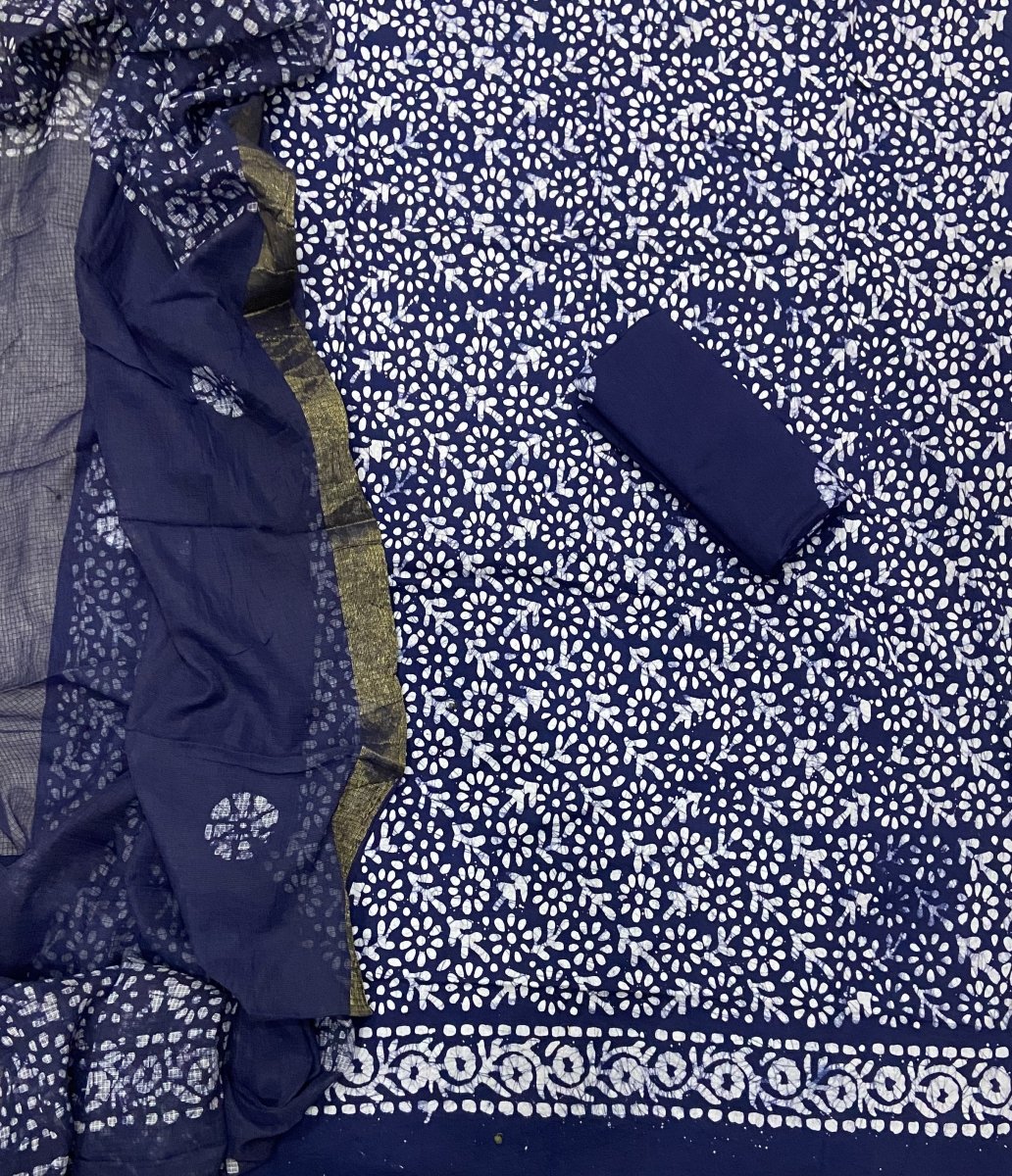 Block Print Elegant Cotton Suit Set - Yanchi