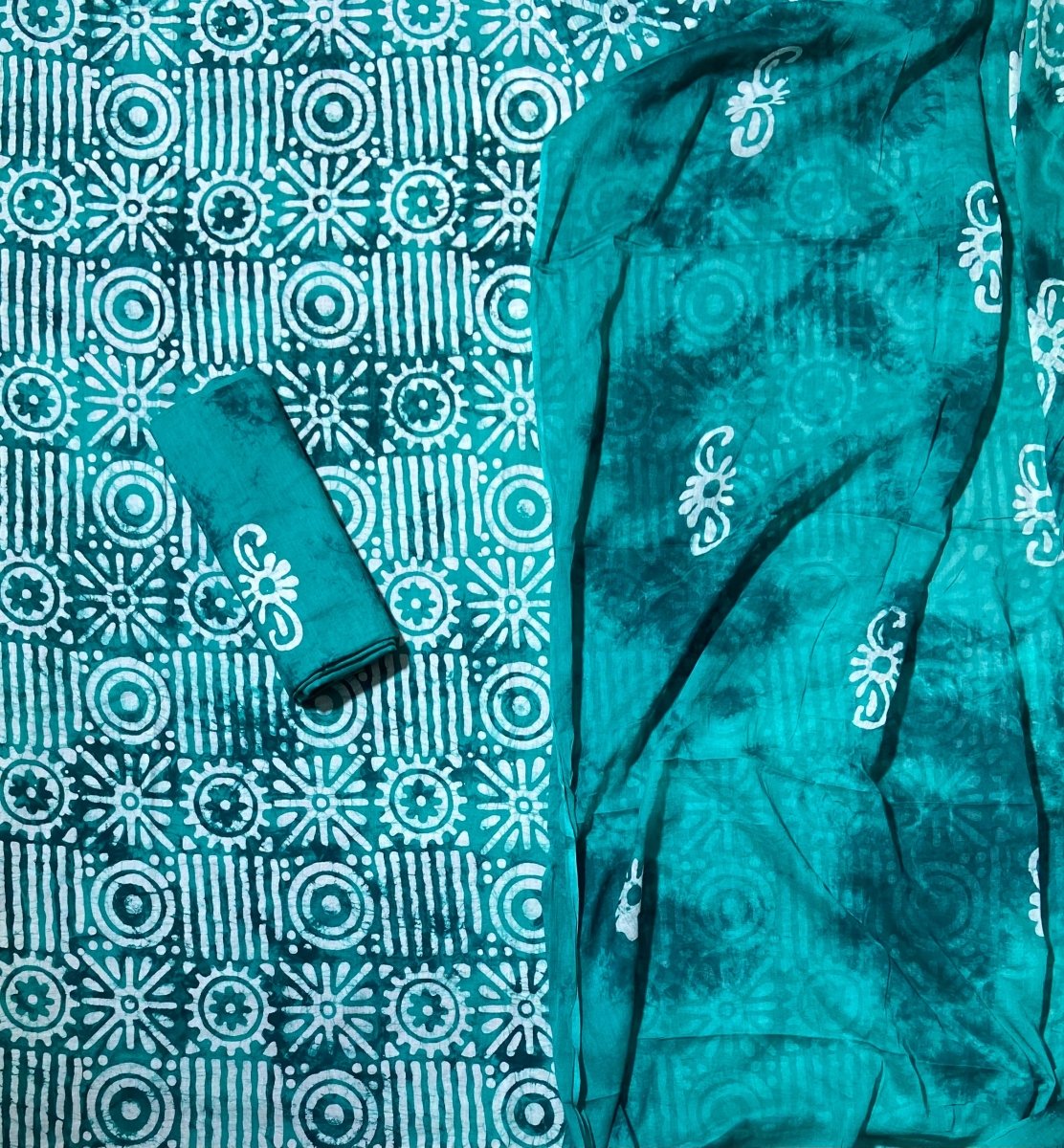 Block Print Elegant Cotton Suit Set - Yanchi