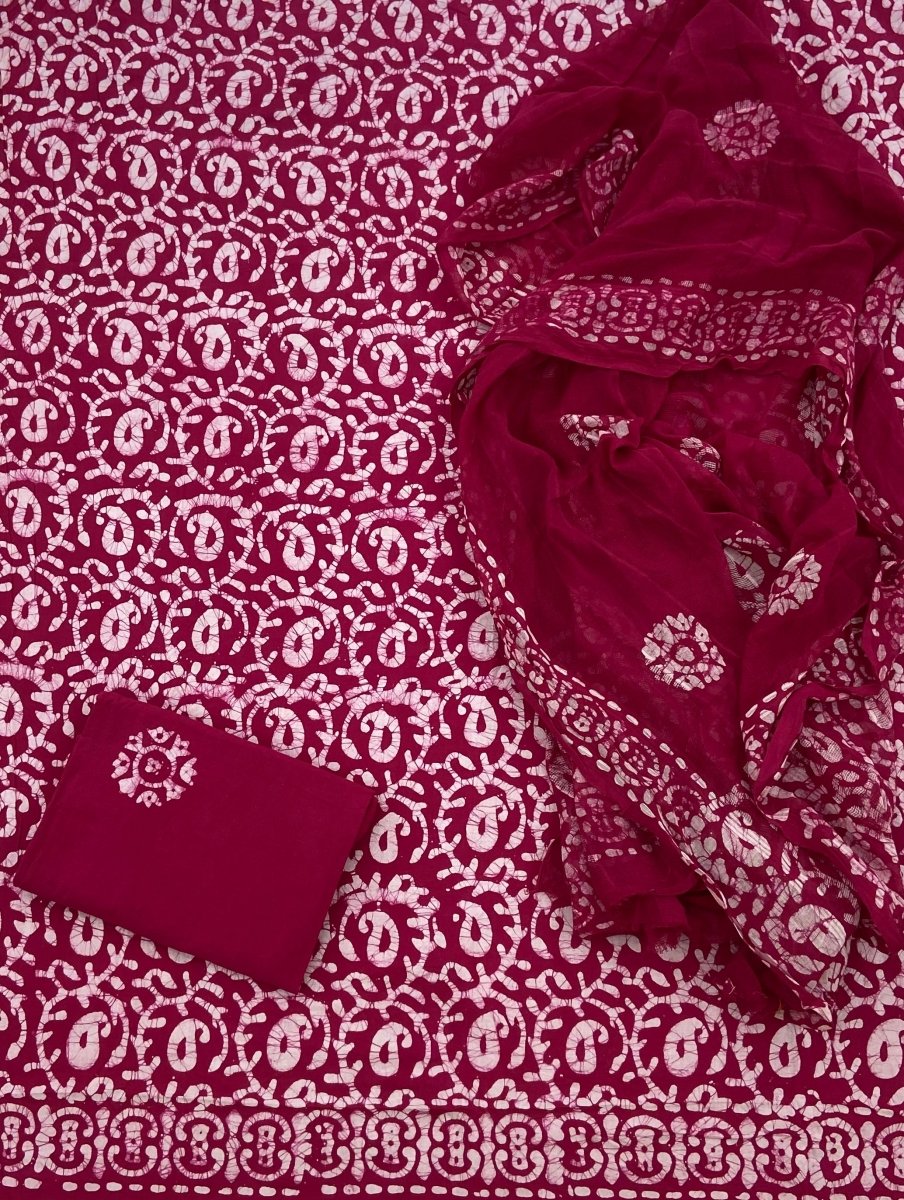 Block Print Elegant Cotton Suit Set - Yanchi