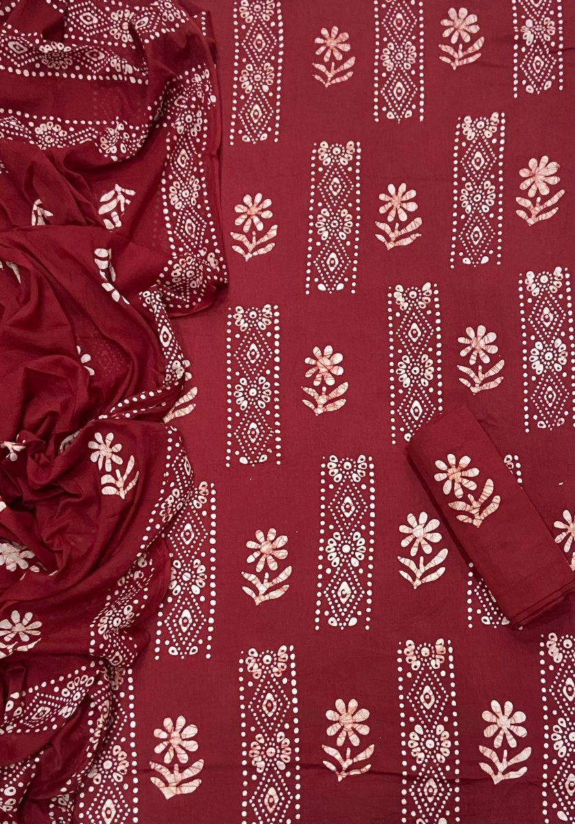 Block Print Elegant Cotton Suit Set - Yanchi