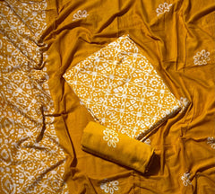 Block Print Elegant Cotton Suit Set - Yanchi