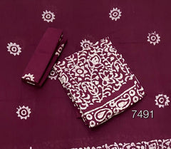 Block Print Elegant Cotton Suit Set - Yanchi