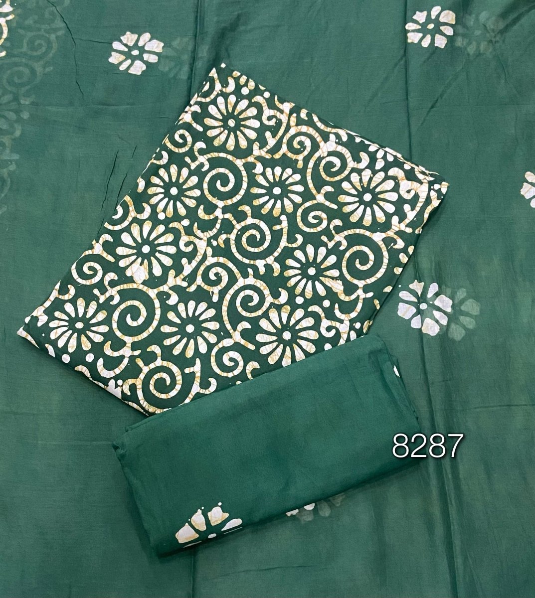Block Print Elegant Cotton Suit Set - Yanchi
