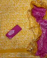 Block Print Elegant Cotton Suit Set - Yanchi