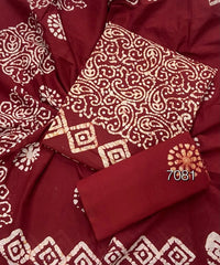 Block Print Elegant Cotton Suit Set - Yanchi