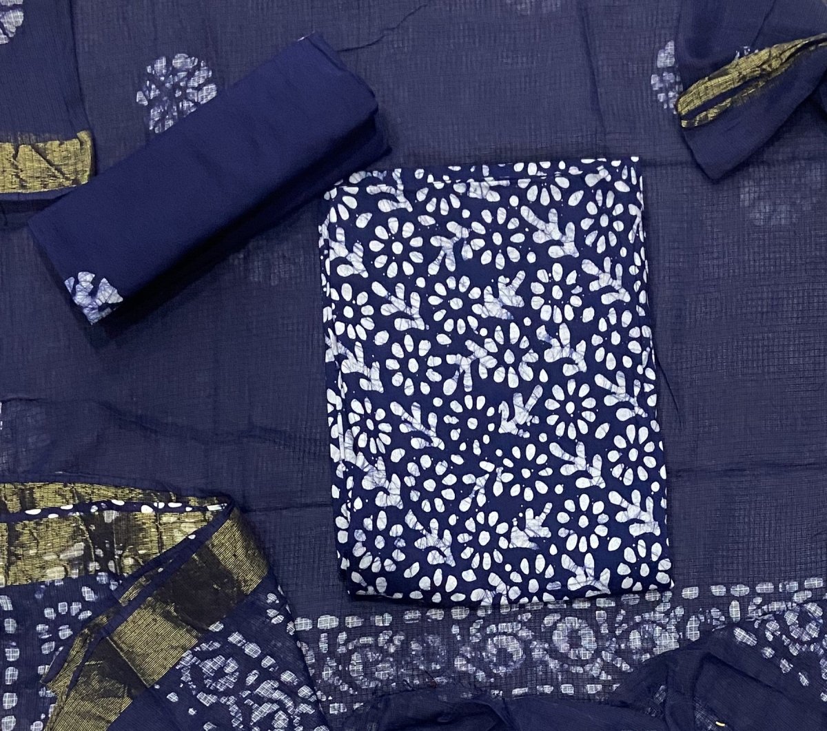 Block Print Elegant Cotton Suit Set - Yanchi