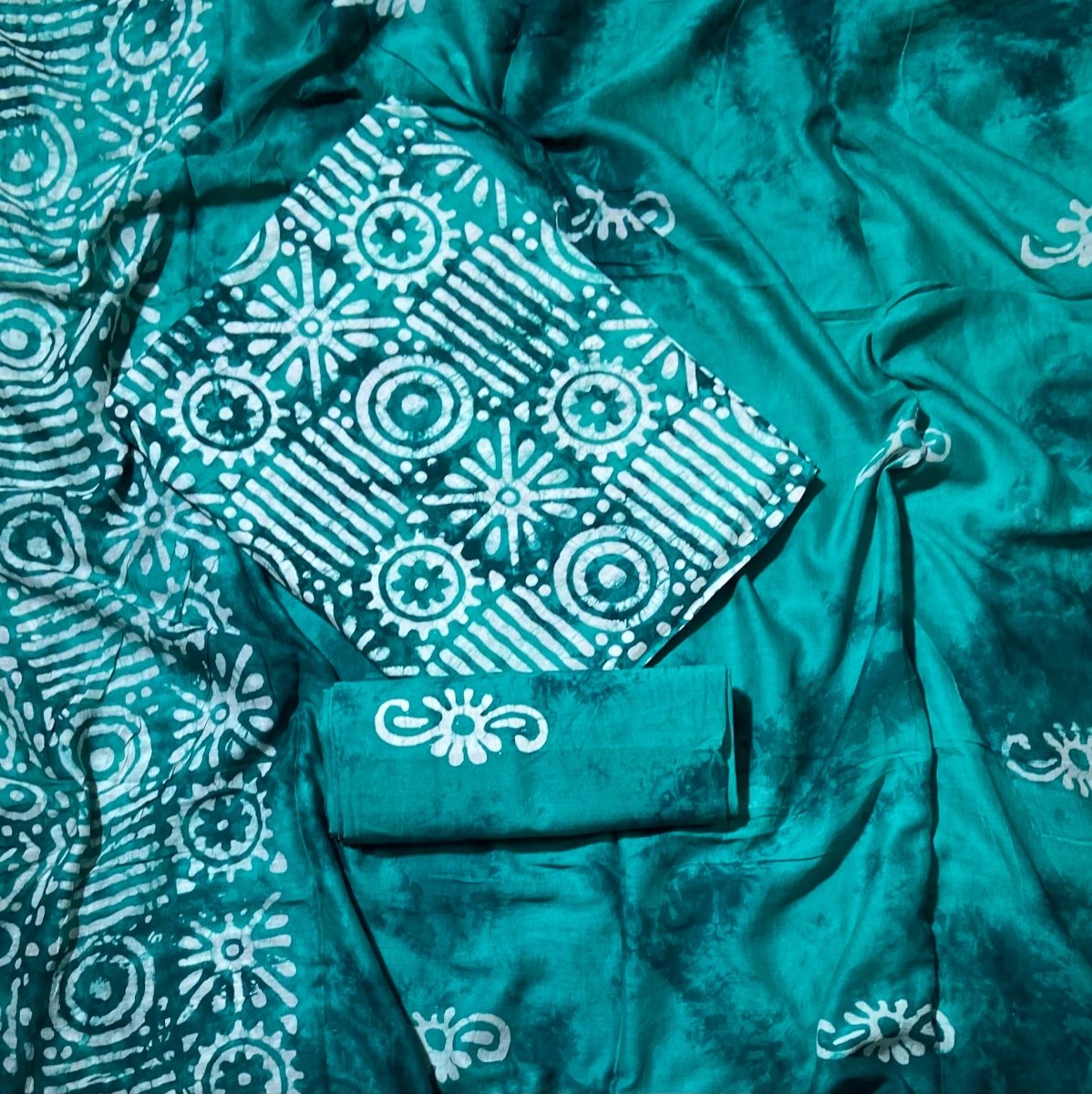 Block Print Elegant Cotton Suit Set - Yanchi