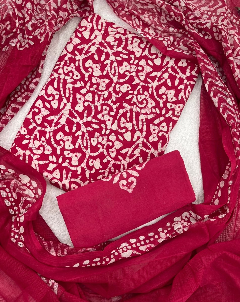 Block Print Elegant Cotton Suit Set - Yanchi