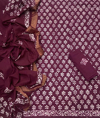 Block Print Elegant Cotton Suit Set - Yanchi