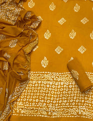 Block Print Elegant Cotton Suit Set - Yanchi