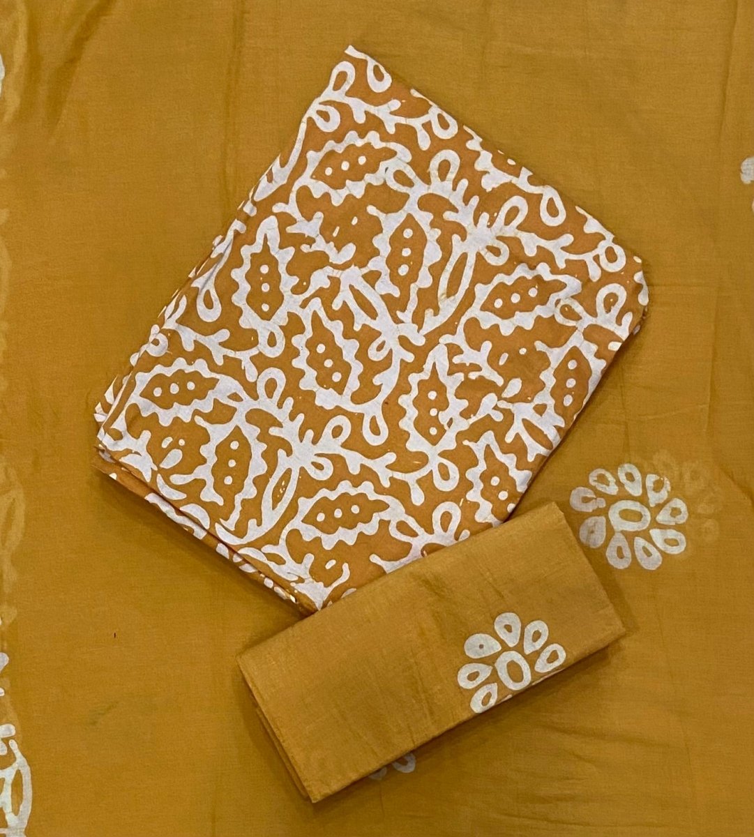 Block Print Elegant Cotton Suit Set - Yanchi