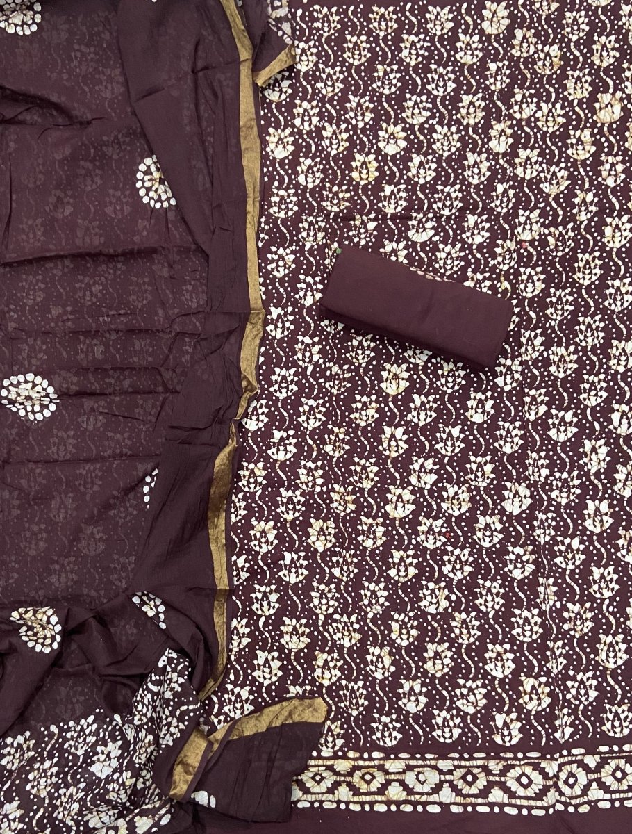Block Print Elegant Cotton Suit Set - Yanchi