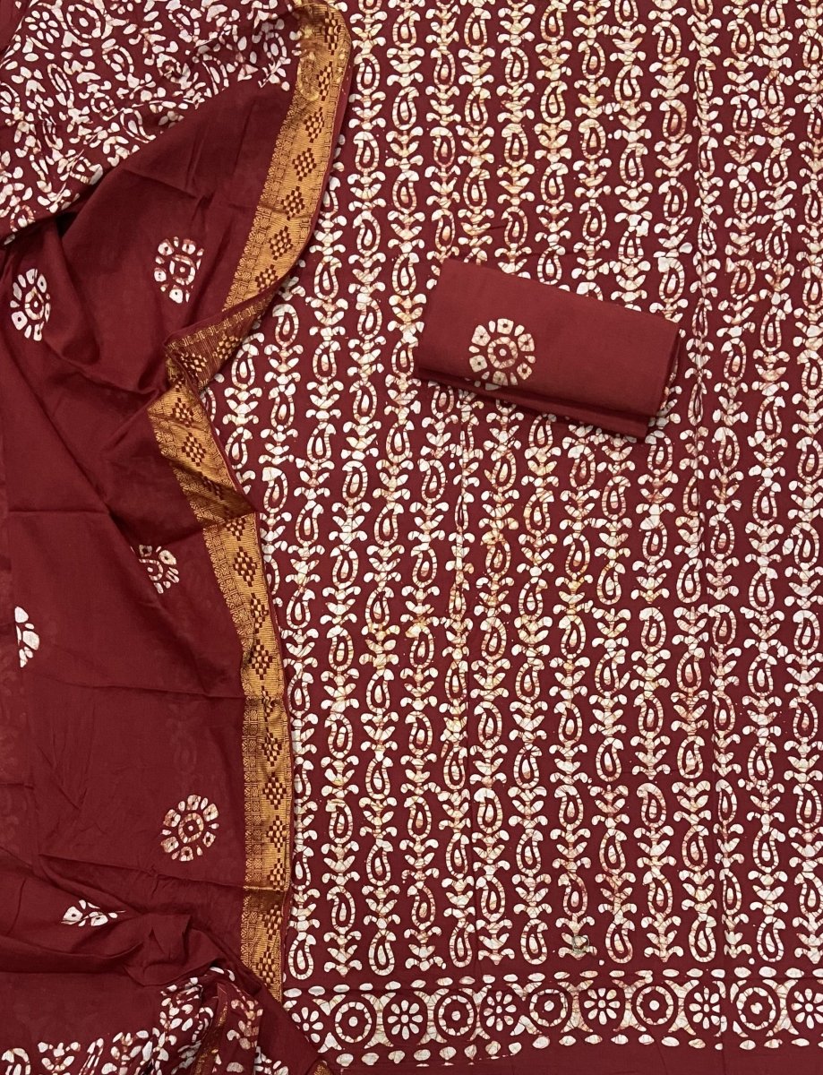 Block Print Elegant Cotton Suit Set - Yanchi