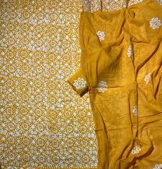 Block Print Elegant Cotton Suit Set - Yanchi