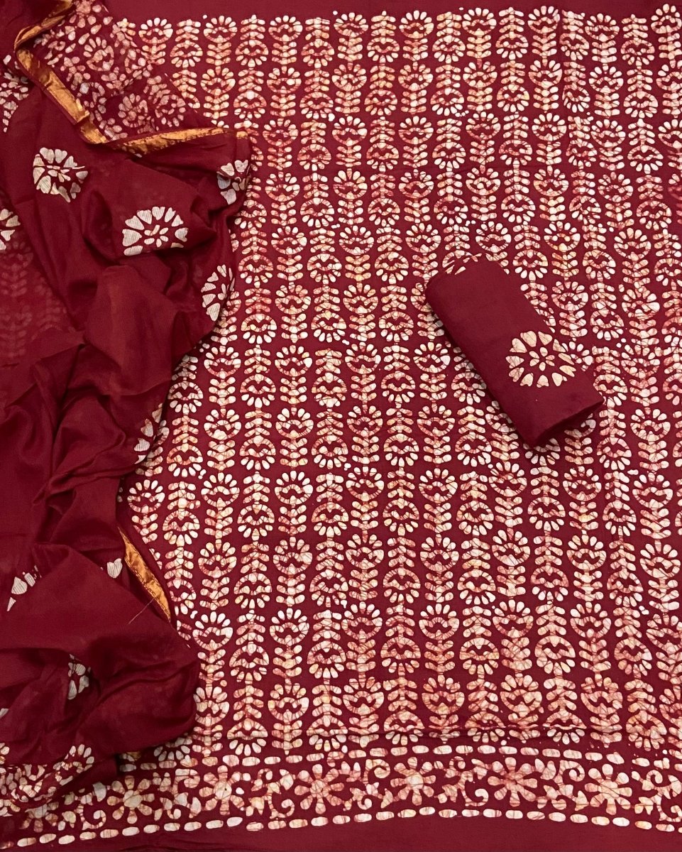 Block Print Elegant Cotton Suit Set - Yanchi