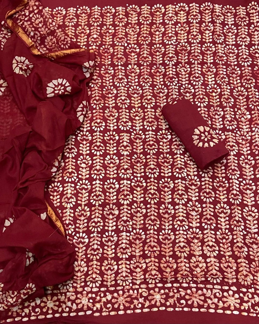 Block Print Elegant Cotton Suit Set - Yanchi