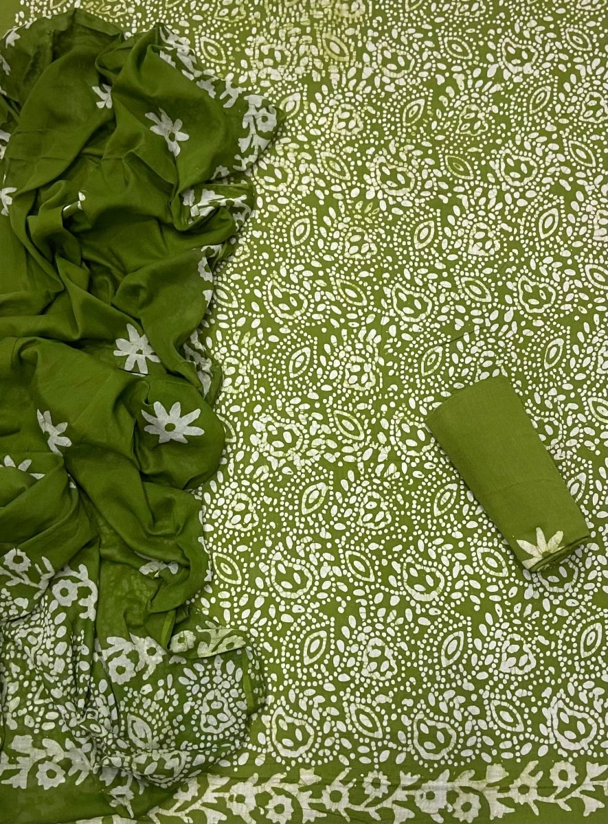 Block Print Elegant Cotton Suit Set - Yanchi