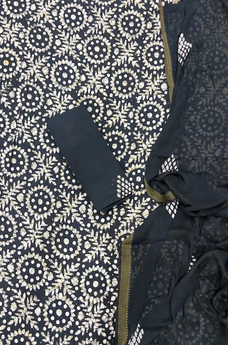 Block Print Elegant Cotton Suit Set - Yanchi