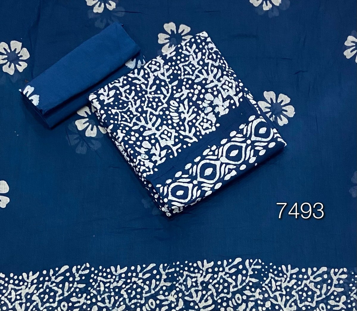 Block Print Elegant Cotton Suit Set - Yanchi