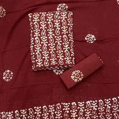 Block Print Elegant Cotton Suit Set - Yanchi