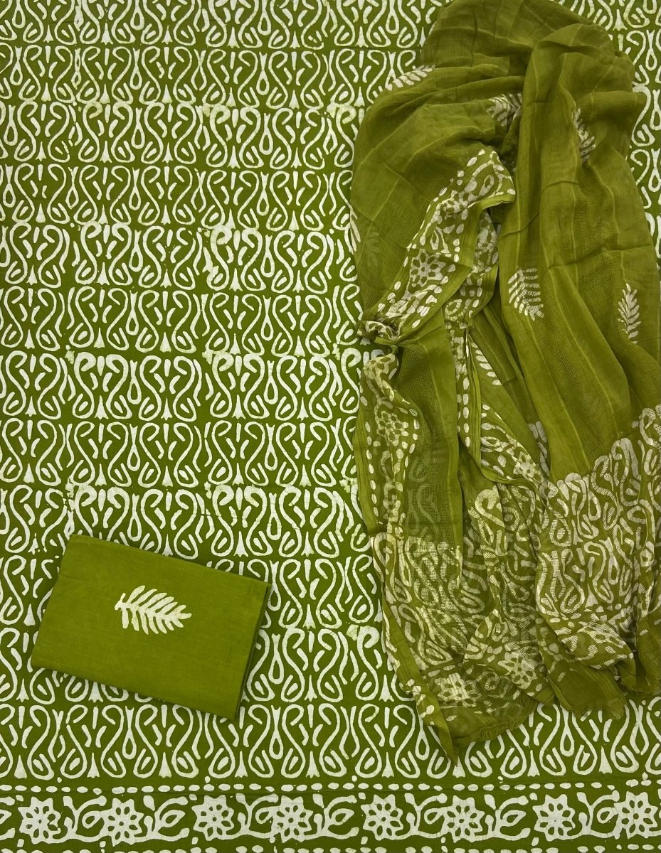Block Print Elegant Cotton Suit Set - Yanchi