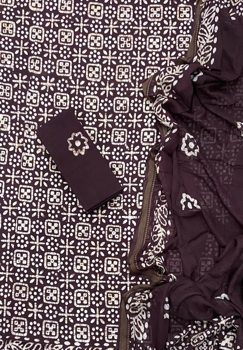 Block Print Elegant Cotton Suit Set - Yanchi